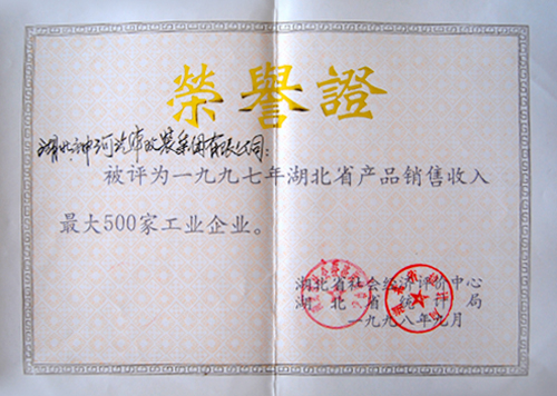 ����ʡ��Ʒ�����������500�ҹ�ҵ��ҵ1998.9